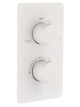 Смеситель Boheme 134-2-MW для душа, встраиваемый, на 2 потребителя, термостат, белый мат