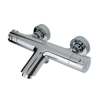 Смеситель для ванны/душа ESKO T3054 Black настенный, термостатический, короткий излив, черный