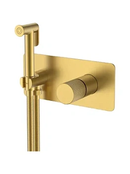 Смеситель Boheme 127-MG.3 встраиваемый, с гиг душем, однозахв, ручка:linea, золото матовое