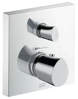 Смеситель Axor 12715 встраиваемый для душа, термостат,запорный вентиль, внешняя часть