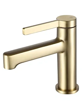 Смеситель для раковины ESKO SC26Gold однозахватный, на 1 отв., фиксированный излив, золото