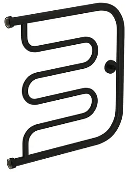 СУНЕРЖА Лира + Полотенцесушитель 500х500 черный матовый, нак. гайка 1"