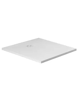 Душевой поддон Alice 1000х1000х30 квадратной, литьевой мрамор, белый мат. MPDKA100100