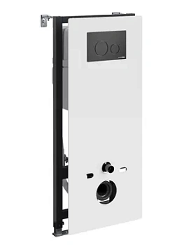 Инсталляция для унитаза WasserKRAFT с клавишей смыва, цвет: черный/белый 20TLT.010.ME.WH.MB02