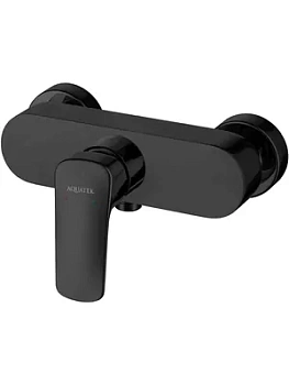 Смеситель для душа Aquatek AQ1060MB настенный, однозахватный, цвет: черный матовый