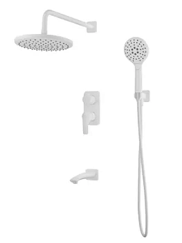 Душевая система IDDIS WT03i68 встраиваемая, излив, верхний/ручной душ, цвет: белый матовый