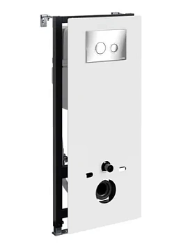 Инсталляция для унитаза WasserKRAFT с клавишей смыва, цвет: хром/белый 20TLT.010.ME.WH.CH01