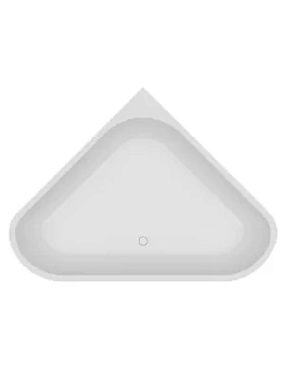 Акриловая ванна Abber (1500х1500) пристенная, слив-перелив, белая матовая AB9446MW