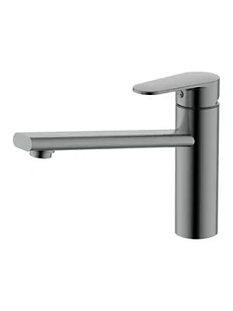 Смеситель для кухни Aquatek AQ1880BGM однозахватный, поворотный излив 138мм, сталь оружейная