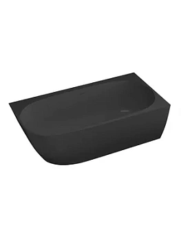 Ванна угловая Salini SOFIA R (1700х850х590) искусств.камень, S-Stone, черный матовый 102524MF