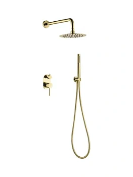 Душевая система Boheme 464-G встраиваемая, однозахватная, верхний/ручной душ, золото