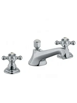 Смеситель KLUDI для умывальника, трехсекционный, низкий излив (хром) 510460520