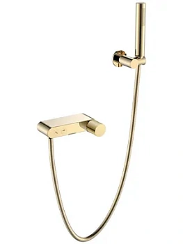Смеситель Boheme 123-GG.2 для ванны/душа, настенный, с изливом, с ручным душем, золото