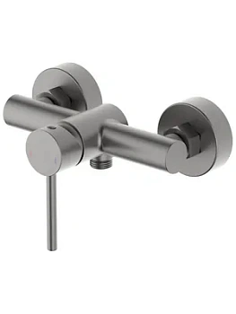 Смеситель для душа Aquatek AQ1360BGM настенный, однозахватный, без излива, сталь оружейная