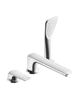 Смеситель KLUDI для ванны и душа однорычажный, на борт ванны, на 3 отверстия, хром 414470575