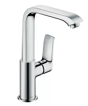 Смеситель Hansgrohe 31187000 для умывальника с высоким поворотным изливом, нажимным клапаном