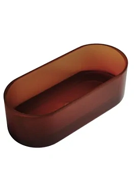 Прозрачная ванна Abber (1700х750) отдельностоящая, донный клапан, коричневая AT9708Opal