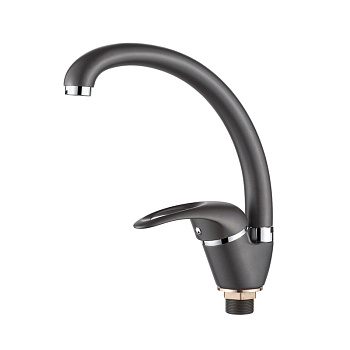 Смеситель Ledeme для кухни, поворотный излив, однозахватный, графит L5902U