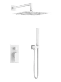 Душевая система Boheme 474-3-MW встраиваемая, однозахватная, верхний/ручной душ, белый матовый