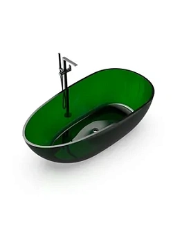 Ванна отдельностоящая Knief EGG Shape (1690х850х540) из полимерного материала, цвет: 19 Blackish Green, 0700-010-19