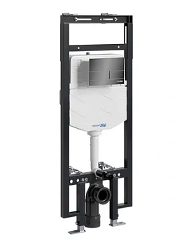 Инсталляция для унитаза WasserKRAFT с клавишей смыва, черный глянцевый 58TLT.010.ME.PB04