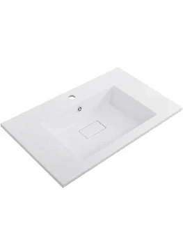 Раковина накладная Cezaris CZR-800/480-LV-MR-PRS (800x480x145) прямоугольная, белый