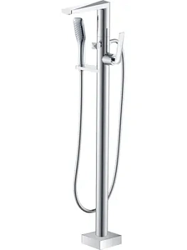 Смеситель Boheme 379 для ванны/душа, напольный, однозахватный, с ручным душем, хром