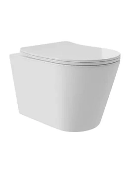 Унитаз подвесной Aqueduto 520х365х350 безободковый, сиденье с микролифтом, белый CONT0210