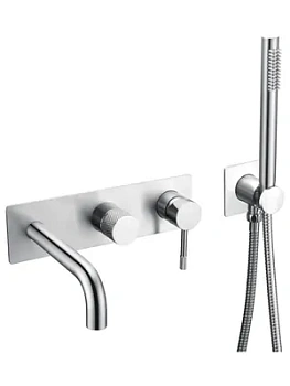 Смеситель Boheme 464-3-CR для ванны/душа, встраиваемый, однозахватный, с ручным душем, хром