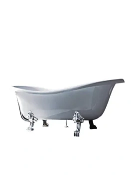 Ванна Gruppo Treesse V5071 1700x800x720 CrystalTech, отдельностоящая, слив, ножки белые