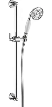 Душевой гарнитур CEZARES -F-SD-01 лейка, шланг 1500мм, штанга 600мм, латунь, цвет: хром+белый