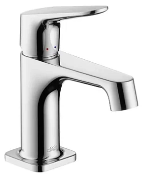 Смеситель Axor 34016 для умывальника однозахватный, низкий, донный клапан, излив 104 мм