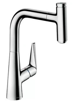 Смеситель Hansgrohe Talis Select M51 для кухни 220 вытяжной поворотный излив хром 72822000