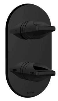 Смеситель для душа Bossini Z00500.073 встраиваемый, термостат, внеш.часть, черный матовый