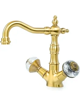 Смеситель Boheme 312-FL для раковины, на 1 отверстие, двухзахватный, бронза