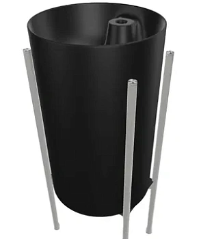 Раковина AeT 360х360х580 с отверстием под смеситель, черная матовая L807T0R1VL105