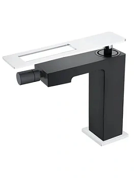 Смеситель Boheme 146-BCR для биде, на 1 отверстие, однозахватный, чёрный+хром