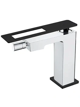 Смеситель Boheme 146-CRB для биде, на 1 отверстие, однозахватный, хром+черный