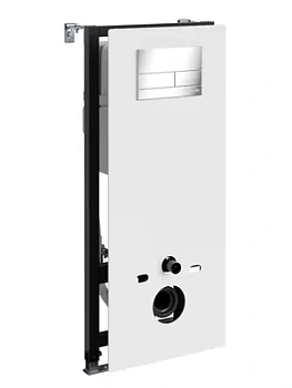 Инсталляция для унитаза WasserKRAFT с клавишей смыва, цвет: хром/белый 20TLT.010.ME.WH.CH04