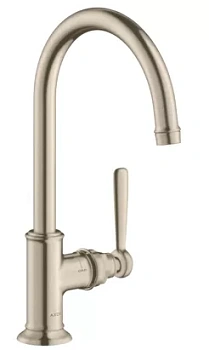 Смеситель Axor 16518820 для умывальника однозахватный, излив 210мм, шлифованный никель