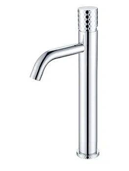 Смеситель Boheme 122-CRCR для раковины, на 1 отверстие, однозахв, ручка diamond, хром