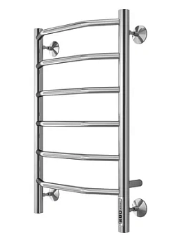 Полотенцесушитель TERMINUS П6 (ШВ:400х650) электро, нерж.сталь, quick touch, правый