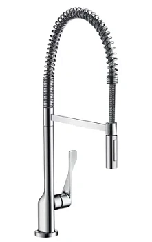 Смеситель Axor 39840 Semi Pro для кухни однозахватный,вытяжной поворотный излив 270 мм,хром