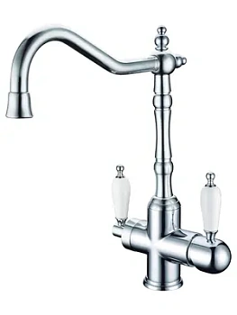 Смеситель Boheme Chromo 113 для кухни, однозахватный, c краном для п/воды, хром