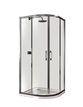 Душевой уголок HUPPE Elegance 900х900х2000 R500, глянц.хром/стекло прозрачное 402422.092.321