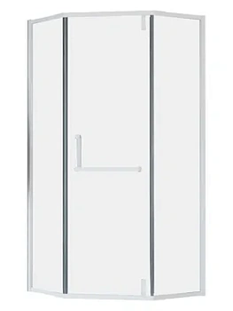 Душевой уголок RGW HO-084W (1000х1000х1950) трапеция, ст. 8мм прозрачное/белый 350608400-15