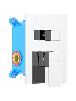 Смеситель для ванны/душа Aquatek AQ1646CR встраиваемый, 2 режима, однозахватный, цвет: хром