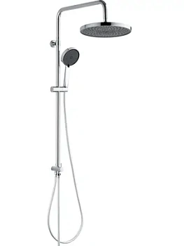 Душевой комплект ESKO ST950N без смесителя, настенная, ручной/верхний душ, хром/черный