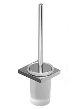 Ершик для унитаза KLUDI- настенный, хром/белое матовое стекло 3197405