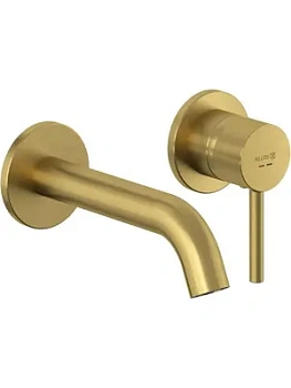 Смеситель KLUDI 180 мм, встраиваемый, для умывальника, однозахватный, золото матовое 38244N076